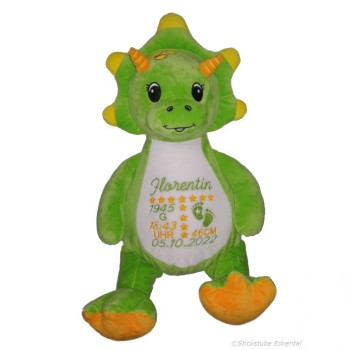 Plüschtier Dinosaurier mit Namen